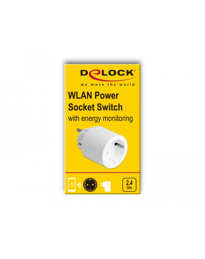 DeLOCK WLAN socket MQTT, switch socket (Kolor: BIAŁY, with energy monitoring) główny