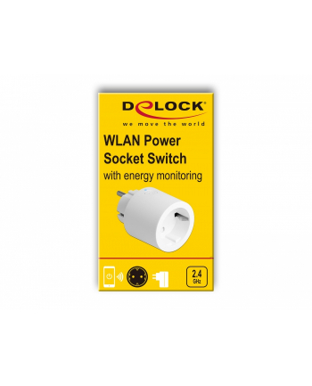 DeLOCK WLAN socket MQTT, switch socket (Kolor: BIAŁY, with energy monitoring)