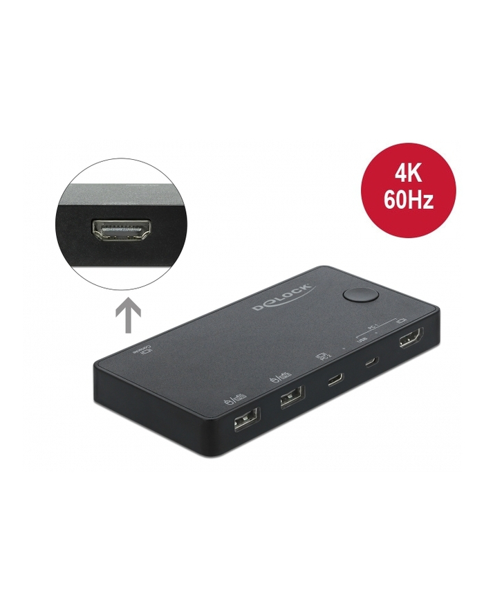 DeLOCK Sw. KVM HDMI / USB-C 4K 60Hz główny