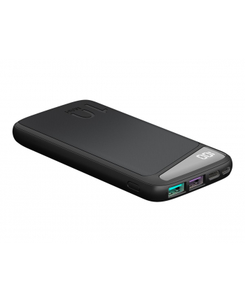 goobay fast charging power bank 10,000 mAh (Kolor: CZARNY, USB-C PD, QC 3.0, 10,000 mAh)