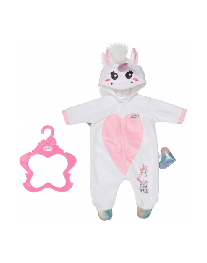 ZAPF Creation BABY born unicorn cuddly suit 43cm, doll accessories (including clothes hanger) główny