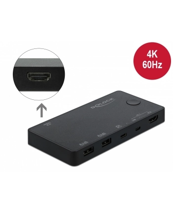 DeLOCK Sw. KVM HDMI / USB-C 4K 60Hz