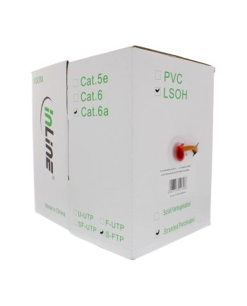 INLINE 100M CAT6A S / FTP (S-STP) ORANGE NETWORK CABLE (76899O)