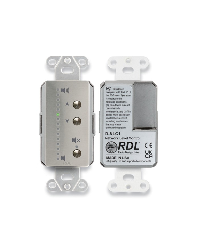 rdl Sieciowy panel z diodami LED, Dante, DS-NLC1 - Stal nierdzewna główny