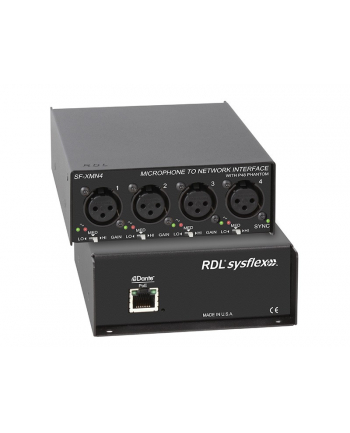 rdl SF-XMN4 - interfejs sieciowy Dante dla czterech wejść mikrofonowych audio