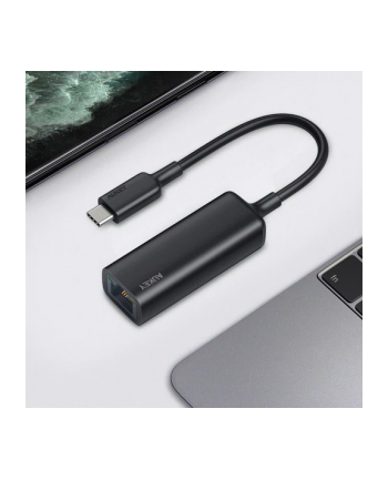 aukey Karta sieciowa CB-A30 aluminiowa USB-C Gigabit 10/100/1000 Mbps RJ45 | 1 Gb/s | USB 3.0 Typ C | diody LED