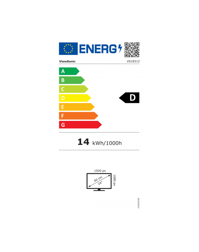 VIEWSONIC TD2423 ekran dotykowy 59,9 cm (23.6') 1920 x 1080 px Multi-touch Przeznaczony dla wielu użytkowników Czarny główny