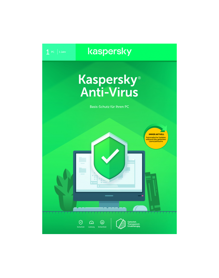 Kaspersky KL1171G5AFS-20 Lab Anti-Virus 2020 Licencja podstawowa 1 x licencja główny