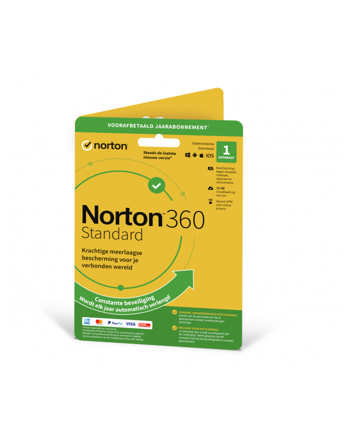 NortonLifeLock 21426411 Norton 360 Standard Holenderski Licencja podstawowa 1 x licencja 1 lat(a) główny