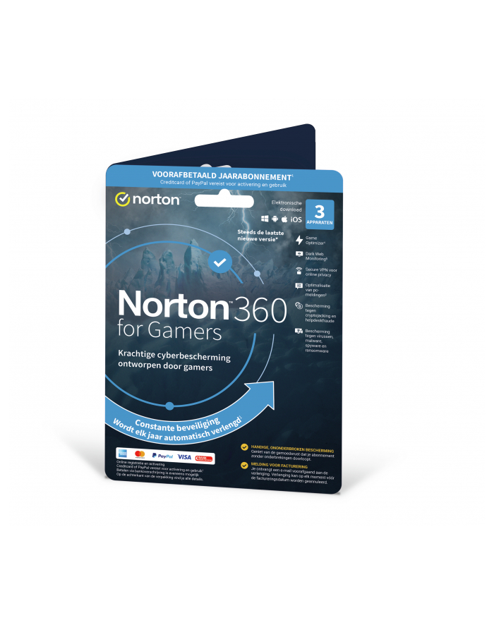 NortonLifeLock 21426425 Norton 360 for Gamers Holenderski Licencja podstawowa 1 x licencja 1 lat(a) główny
