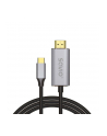 savio Kabel HDMI 2.0B - USB-C v3.1, 1m, srebrno-czarny, złote końcówki, CL-170 - nr 2