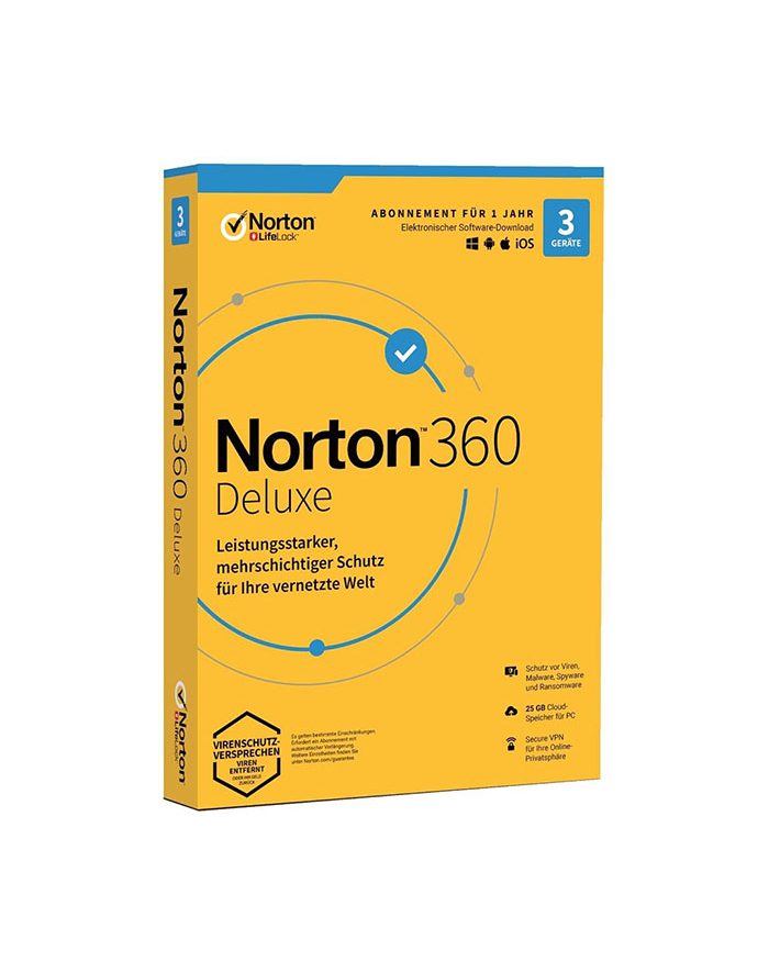 SYMANTEC 21405535 Norton 360 Deluxe 1 x licencja 1 lat(a) główny