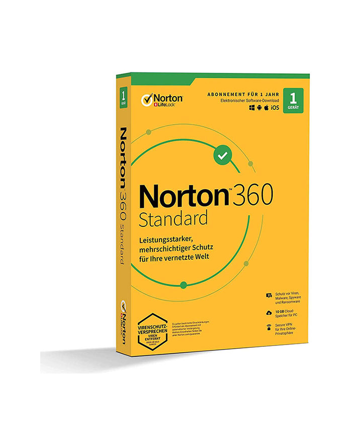 SYMANTEC 21405648 Norton 360 Standard 1 x licencja 1 lat(a) główny