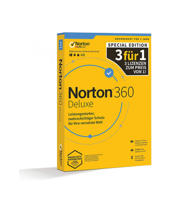 SYMANTEC 21406104 Norton 360 Deluxe 1 x licencja 1 lat(a)