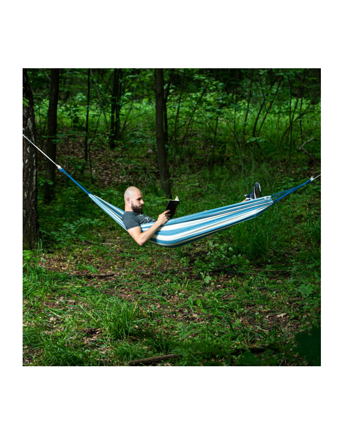 nils extreme Hamak NILS CAMP NC9003 niebiesko-biały 200 cm główny