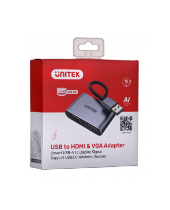 UNITEK ADAPTER USB-A - HDMI ' VGA  FULLHD  M/F