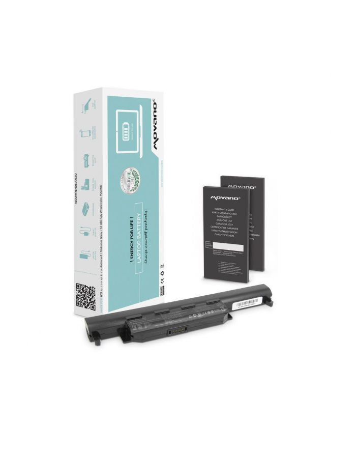 Bateria Movano do notebooka Asus A55, K45, K55 (10.8V-11.1V) (4400 mAh) główny