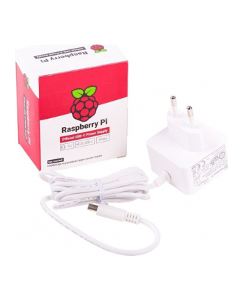 Okdo Official White Raspberry Pi 5.1A / 3A PSU, power supply (Kolor: BIAŁY, Bulk)