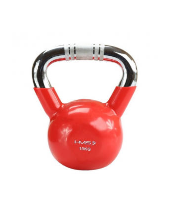 Kettlebell chromowany 10 kg czerwony HMS KTC10