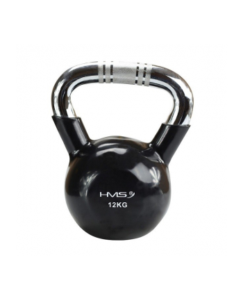 Kettlebell chromowany 12 kg czarny HMS KTC12