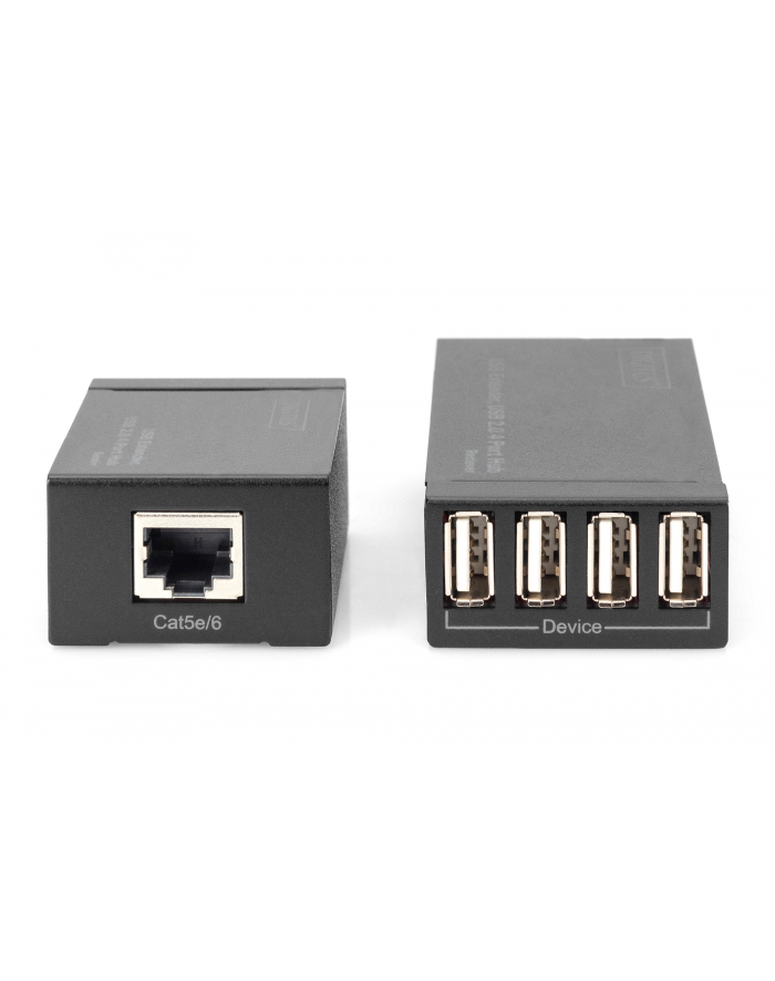 Przedłużacz/Extender HUB 4 port DIGITUS USB 2.0 po skrętce Kat. 5e/7, do 50m główny