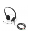 Słuchawki z mikrofonem DIGITUS 2x mini jack 3,5mm, redukcja szumów, kabel 1,95m - nr 1