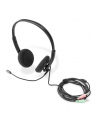 Słuchawki z mikrofonem DIGITUS 2x mini jack 3,5mm, redukcja szumów, kabel 1,95m - nr 23