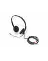Słuchawki z mikrofonem DIGITUS 2x mini jack 3,5mm, redukcja szumów, kabel 1,95m - nr 24