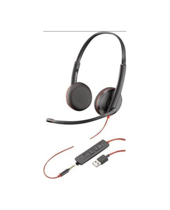 Słuchawki z mikrofonem Poly Blackwire C3225 nauszne C3225 USB-A/SINGLE UNIT