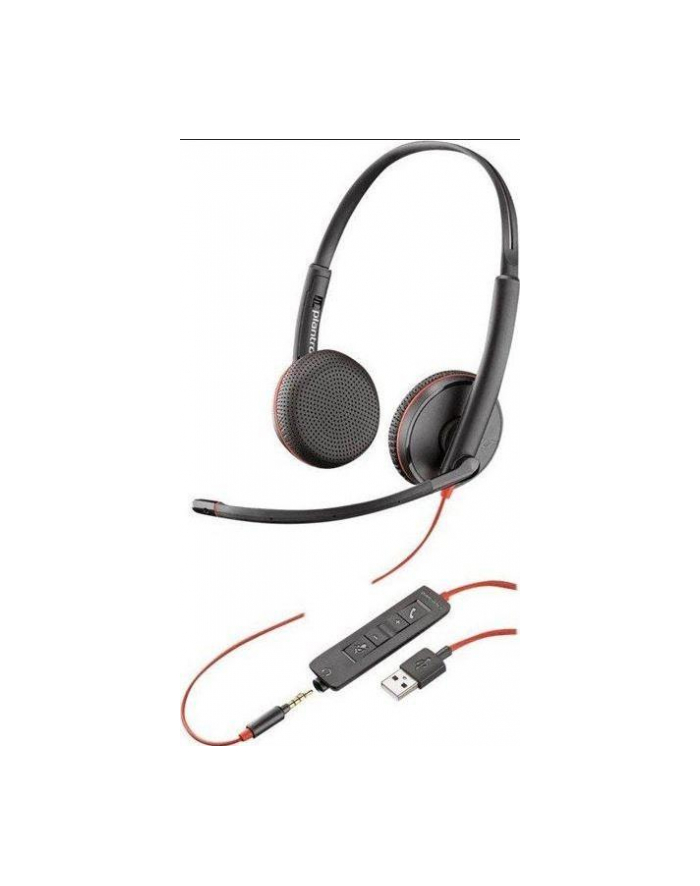 Słuchawki z mikrofonem Poly Blackwire C3225 nauszne C3225 USB-A/SINGLE UNIT główny