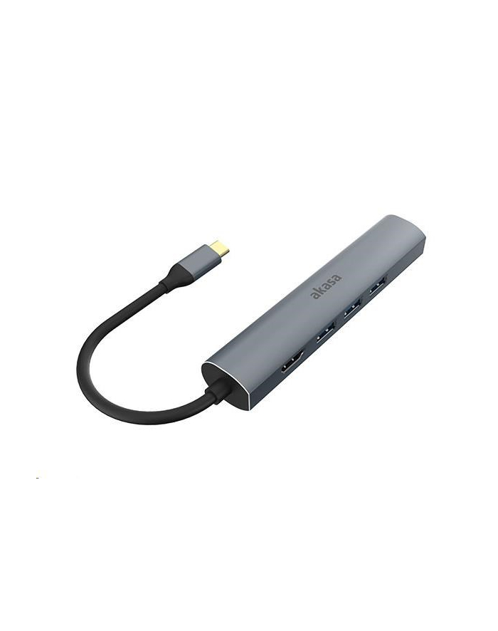 Akasa adaptér 5v1 USB Type-C na HDMI 4K@30Hz, RJ45 a USB-A (AKA) główny