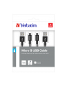 Kabel USB Verbatim USB A  M reversible- USB micro M reversible 1m czarny Verbatim box 48874 2szt 2x100cm - nr 11