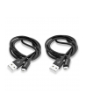 Kabel USB Verbatim USB A  M reversible- USB micro M reversible 1m czarny Verbatim box 48874 2szt 2x100cm - nr 13