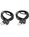 Kabel USB Verbatim USB A  M reversible- USB micro M reversible 1m czarny Verbatim box 48874 2szt 2x100cm - nr 14