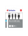 Kabel USB Verbatim USB A  M reversible- USB micro M reversible 1m czarny Verbatim box 48874 2szt 2x100cm - nr 3