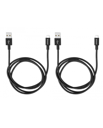 Kabel USB Verbatim USB A  M reversible- USB micro M reversible 1m czarny Verbatim box 48874 2szt 2x100cm