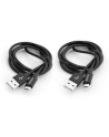 Kabel USB Verbatim USB A  M reversible- USB micro M reversible 1m czarny Verbatim box 48874 2szt 2x100cm - nr 7