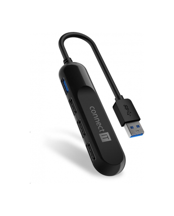 CONNECT IT USB-A HUB USB 3.0, EXTERNI, CZARNY (52246)