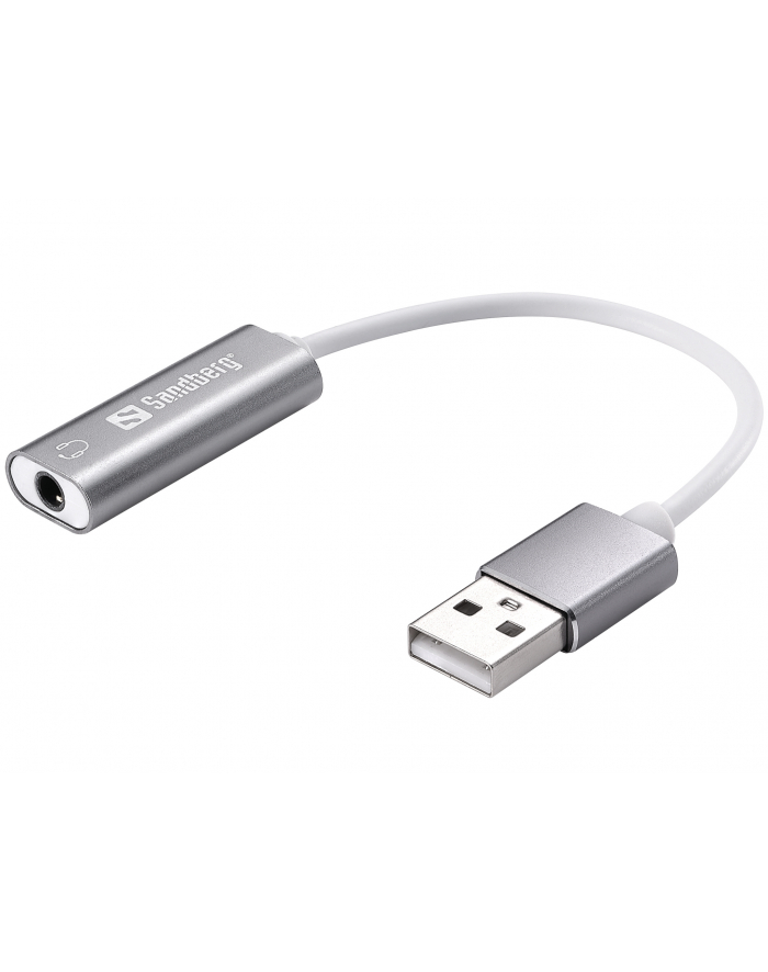 Sandberg adapter Headset USB converter 3,5mm jack na USB, biały/srebrny główny
