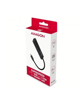 Axagon HUB USB 1x RJ-45 + 3x USB-A 3.2 Gen1 (HMCGL3A)