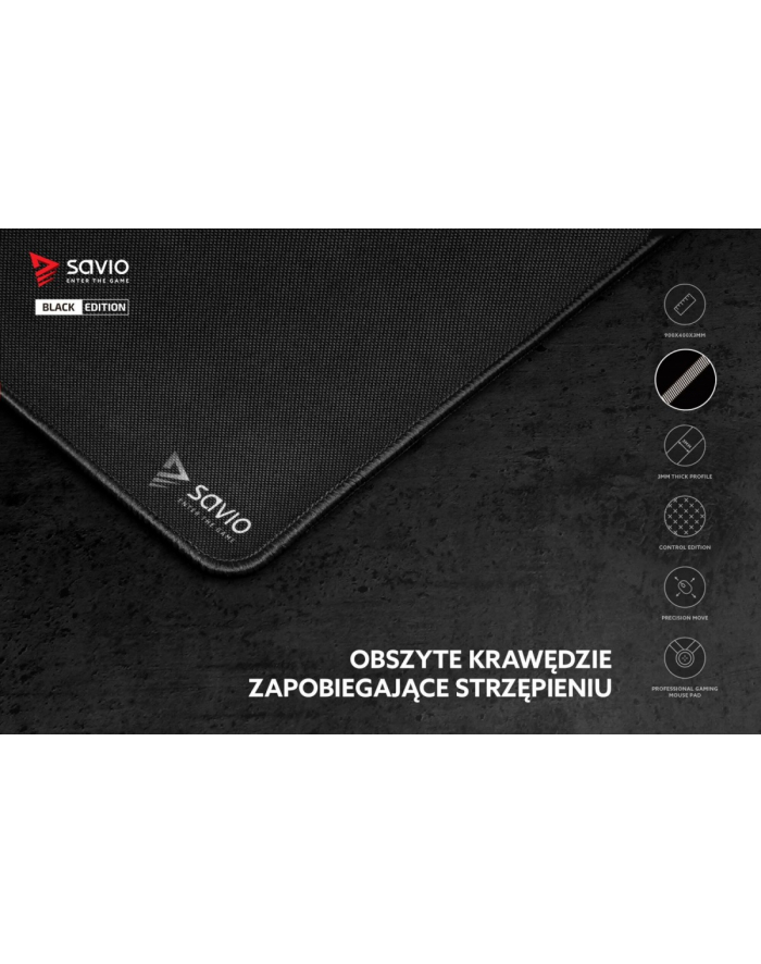 savio Podkładka pod mysz 900x400 Black Edition Precision Control XL główny