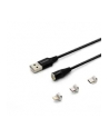 savio Kabel magnetyczny USB - USB typ C, Micro i Lightning, czarny, 2m, CL-155 - nr 3