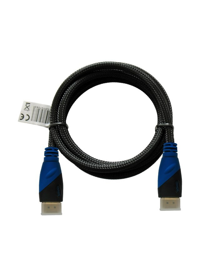 savio Kabel HDMI oplot nylon złoty v1.4 4Kx2K 1.5m, CL-02 główny