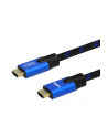 savio Kabel HDMI (M) v2.1, 1,8m, 8K, miedź, niebiesko-czarny, złote końcówki, ethernet/3D, CL-142 - nr 1