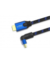 savio Kabel HDMI (M) v2.1, 1,8m, kątowy, 8K, miedź, niebiesko-czarny, złote końcówki, ethernet/3D, CL-147 - nr 3