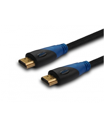 savio Kabel HDMI (M) 5m, oplot nylonowy, złote końcówki, v1.4 high speed, ethernet/3D, CL-49