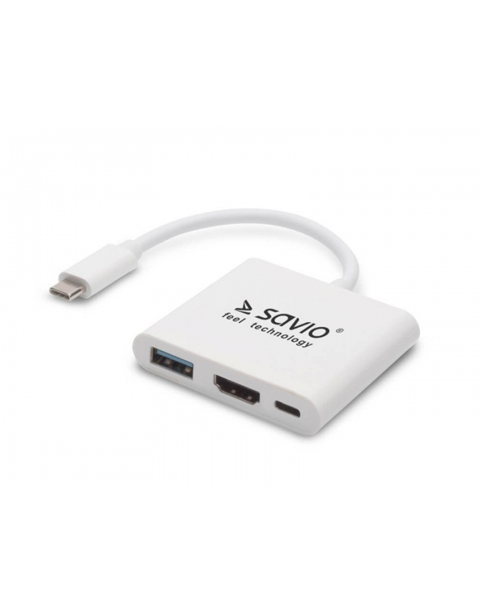 savio Hub USB Typ C - HDMI, USB 3.0, PD,  AK-48 główny
