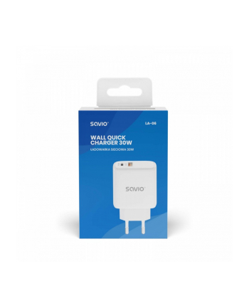 savio Ładowarka sieciowa USB Quick Charge, Power Delivery 3.0, 30W, LA-06