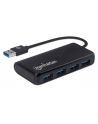 HUB USB Manhattan 4-portowy USB 3.2 czarny (164900) - nr 11