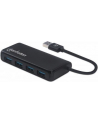 HUB USB Manhattan 4-portowy USB 3.2 czarny (164900) - nr 15